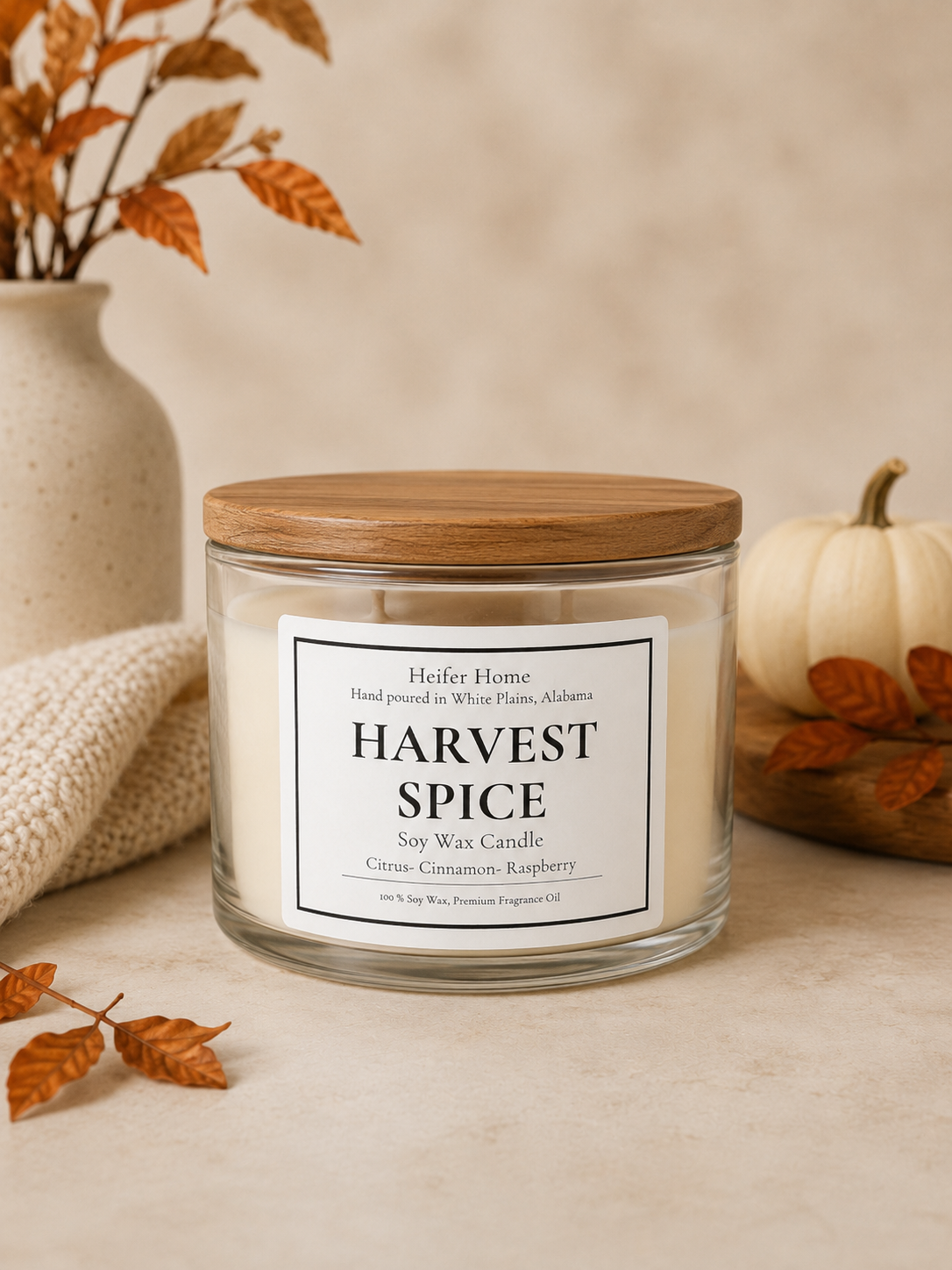 Heifer Home Three Wick Candle| Fall Scents